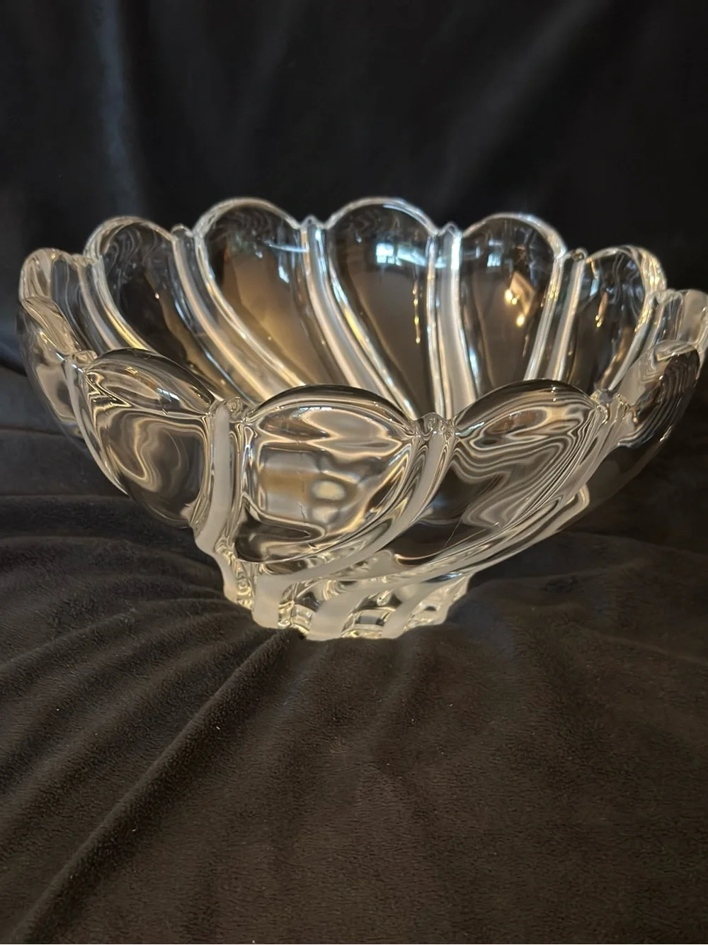 Mikasa Peppermint Frost Swirl Crystal Bowl - Home Accents